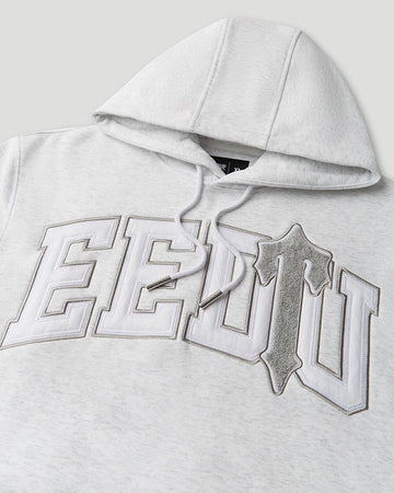 Geedup Team Logo x Trapstar Irongate T Hoodie 'White Marle Grey'